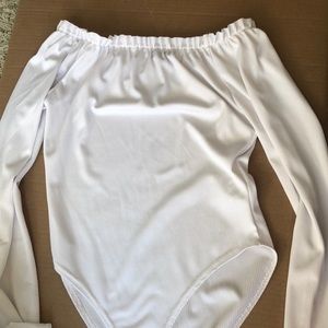 Nasty Gal white ribbed bodysuit